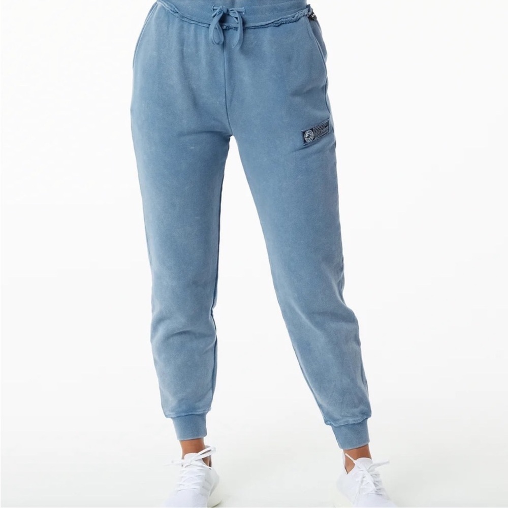 Alphalete terry joggers in celestial blue XS nwt